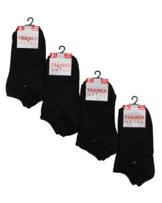 Kids Black Trainer Socks(3 Pair Pack) - (12-3.5)