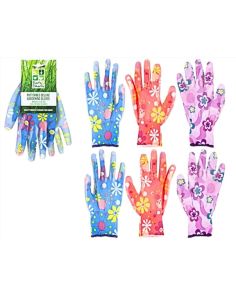 Ladies Patterned Garden Gloves - Assorted