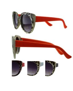 Wholesale Girls Leopard Print Sunglasses-Assorted Colours