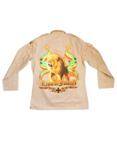 Lion Of Judah Buttoned Shirt Jacket - Beige (Assorted Sizes)