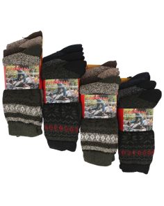 Men's Wool Blend Thermal Boot Socks - Assorted 