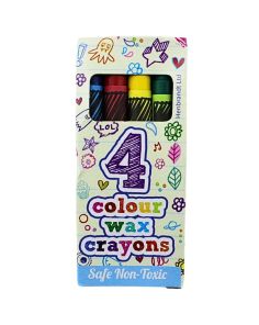 Mini Wax Crayon Packs (4pcs) - Assorted Colours