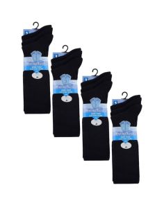 Wholesale Navy Knee High School Socks - Fresh Feel (3 Pair Pack) - (UK - 12.5-3.5)