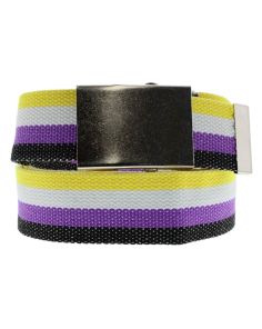 Non Binary Canvas Webbing Belt With Sliding Buckle 
