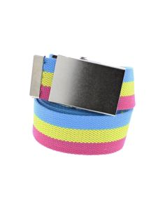 Wholesale Pansexual Canvas Webbing Belt With Sliding Buckle 