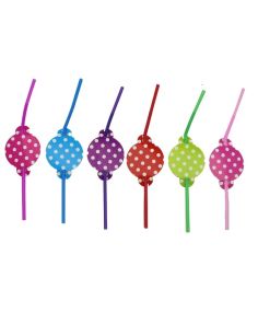 Wholesale Party Flexi Straws (10pc pack)- Assorted Colours