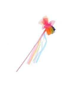 Rainbow Fairy Wand with Hanging Ribbon