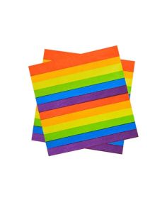 Rainbow Paper Napkins 16 Pack