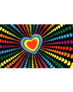 Rainbow Love Flag - 5ft x 3ft