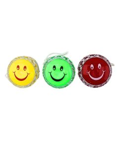 Yo-yo's with Smiling Faces (4.8cm) - Assorted Colours