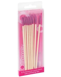 Royal Functionality 8 Professional Cuticle Sticks With Exfoliating Tips
