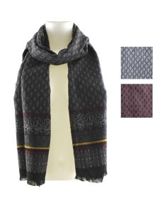 Men's Patterned Scarf - Assorted Colours 