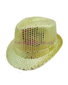 Sequin Trilby - Gold 
