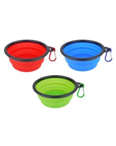 Silicon Travel Pet Bowls 350ml - Assorted 
