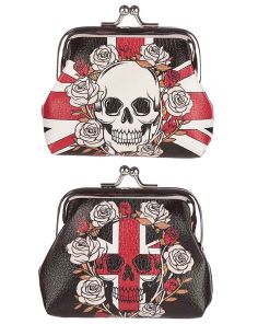 Skull and Roses Union Jack Tic Tac Purse - Assorted 