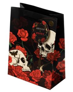 Wholesale Skulls and Roses Red Roses Gift Bag - Medium
