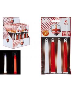 Wholesale St. George England Red & White Light Stick (Pack of 4)