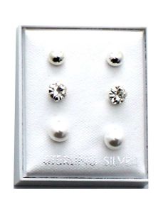 Wholesale Sterling Silver Assorted Design Studs-4/3/2.5mm