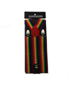 Suspender Braces Rainbow Print-35mm