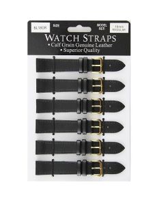 Calf Grain Leather Regular Black Watch Straps - 18mmBL18GR