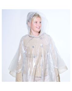 Adult Size Lightweight Polythene Hooded Poncho