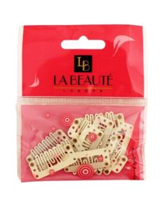 La Beaute London Pack of 12 Hair Wig Clips-Ivory