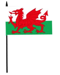 Wales Hand Flag - 12" x 18"