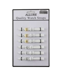Wholesale Allure Plain Leather Watch Straps - White - 10mm
