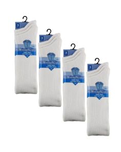 Wholesale White Knee High School Socks - Fresh Feel (3 Pair Pack) - (UK - 9-12)