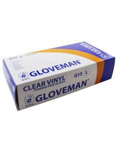 Wholesale Gloveman Clear Vinyl Powder Free Gloves Large (100pcs)
