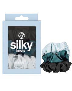 Wholesale W7 Large Silky Knots Hair Scrunchies 3 Pcs - Marine
