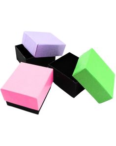 Wholesale Bright Shade Ring Boxes - Assorted