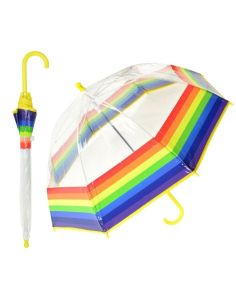 Wholesale Children's Rainbow Coloured Edge Dome Umbrella 