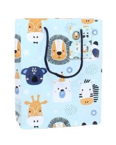 Wholesale Cute Animal Print Gift Bag With Tag - 23x18x8cm