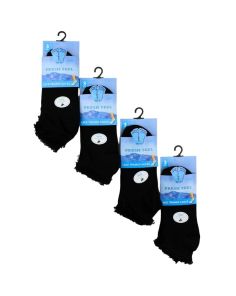 Wholesale Girls Fresh Feel Lace Trainer Socks - (3 Pair Pack) - Asst. (Size 4-7)