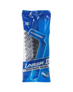 Wholesale Laser II Disposable Twin Blade Razors (10pcs)