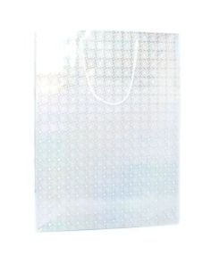 Wholesale Silver Holographic Paper Gift Bag - 41x31x11cm