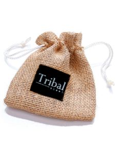 Wholesale Tribal Steel Drawstring Jute Gift Bag 