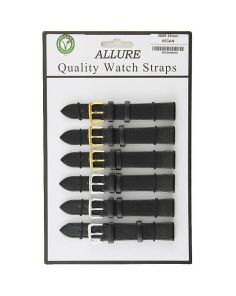 Wholesale Allure Plain Vegan Friendly Watch Straps - Assorted Colours - 18mm  